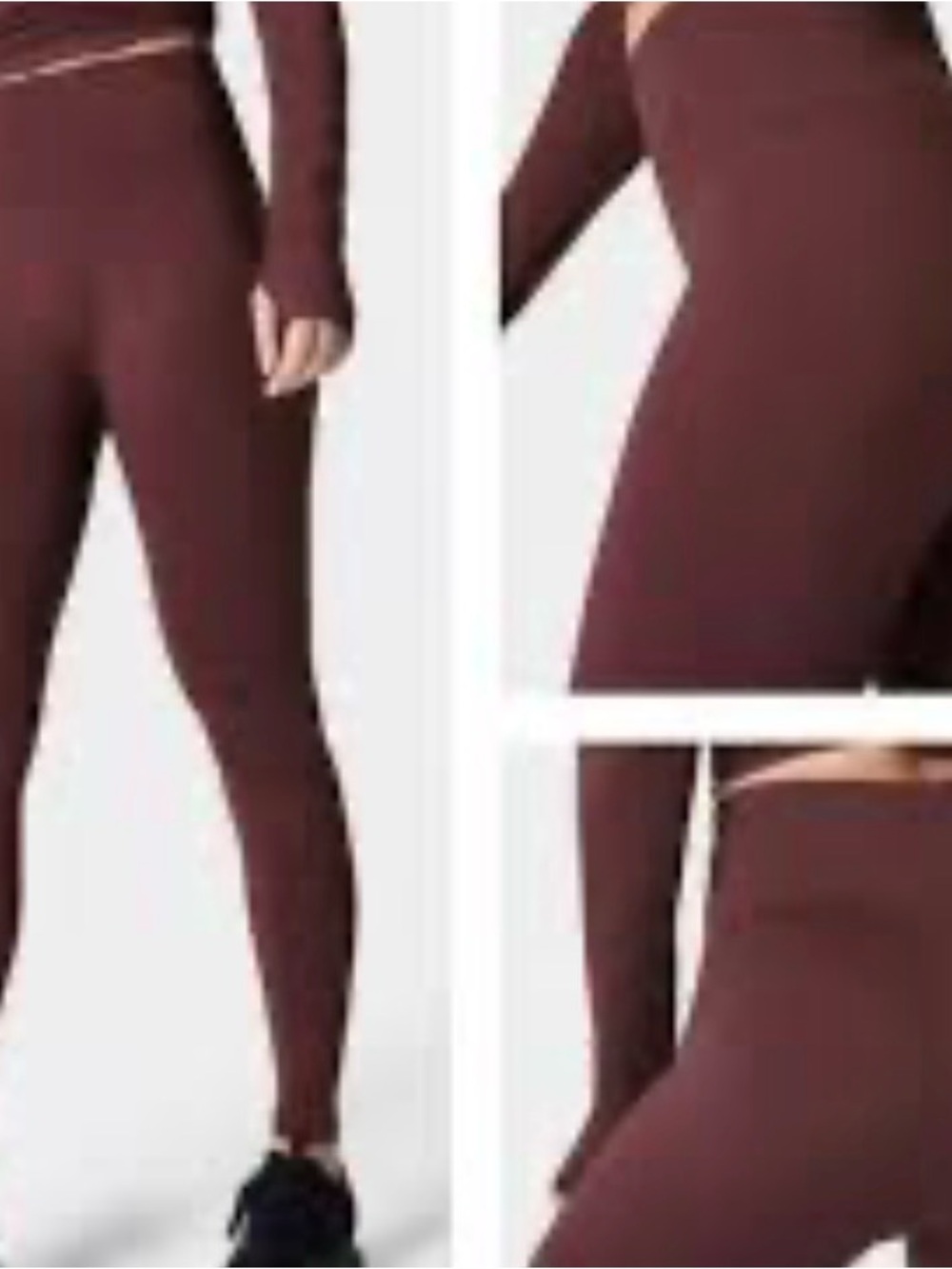 Sweaty Betty Sculpt High-Waist Leggings in Wine